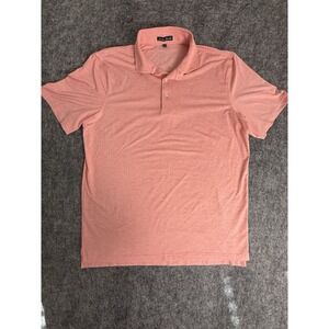 Southern Point Co Polo Shirt Mens XL Heather Salmon Pink Dog Logo Golf Casual